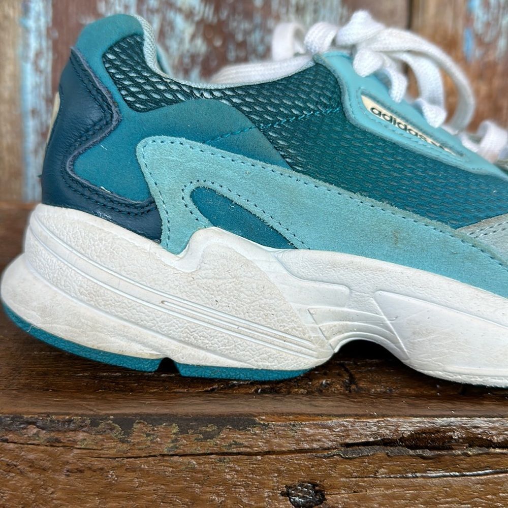 Adidas Women's Blue Falcon Chunky 90s Inspired Suede Sneakers Size 8 - Picture 4 of 13